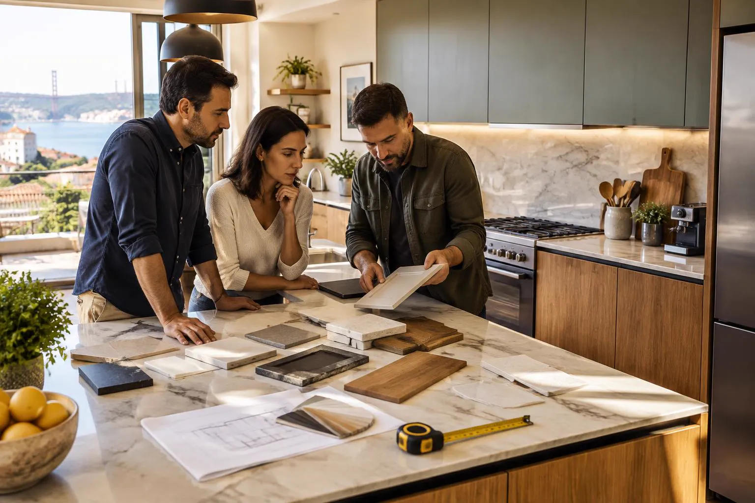 Kitchen remodeling layout and cabinetry